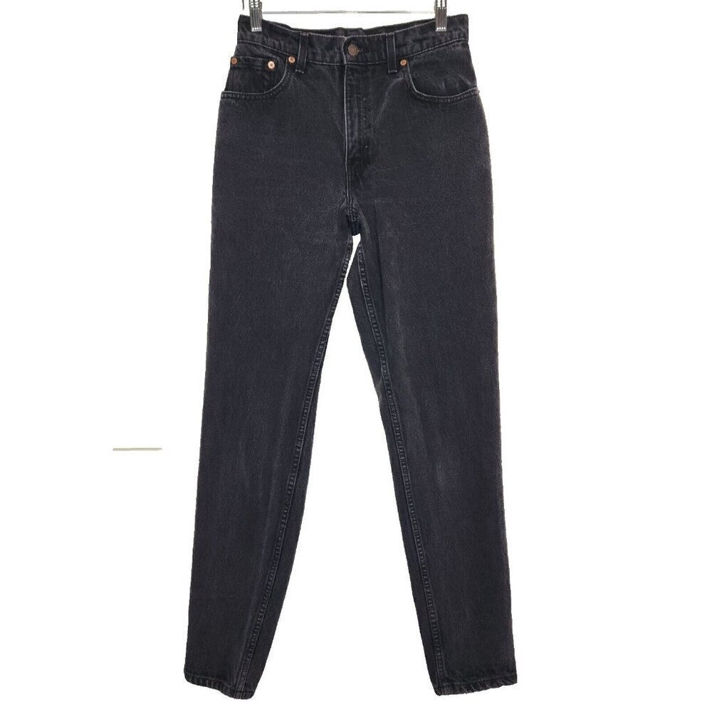 Levi's 550 Vintage 90s Relaxed Fit Jean Womens 9 Black High Rise‎ Tapered 27x32